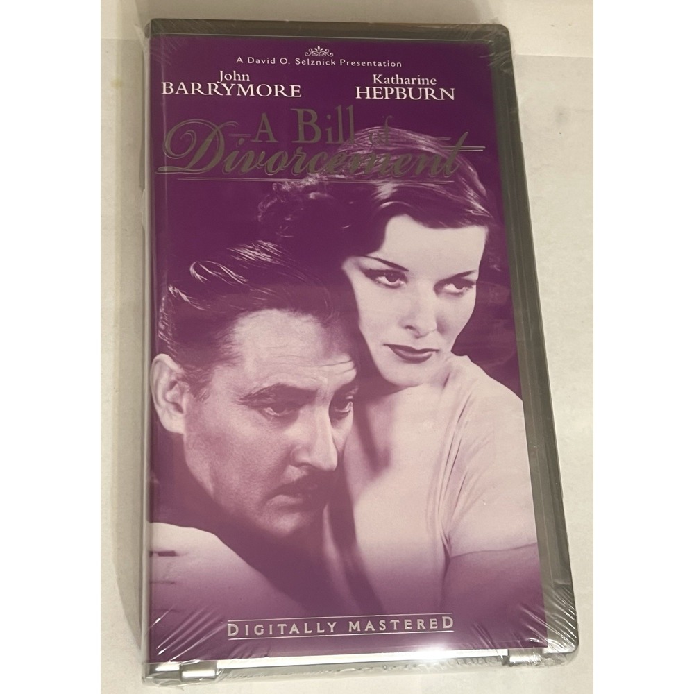 A Bill of Divorcement (VHS, 2000) Sealed | Katharine Hepburn John Barrymore 1932